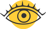eye-seeing-things-doodle-icon-yellow-blob-transparent-icon