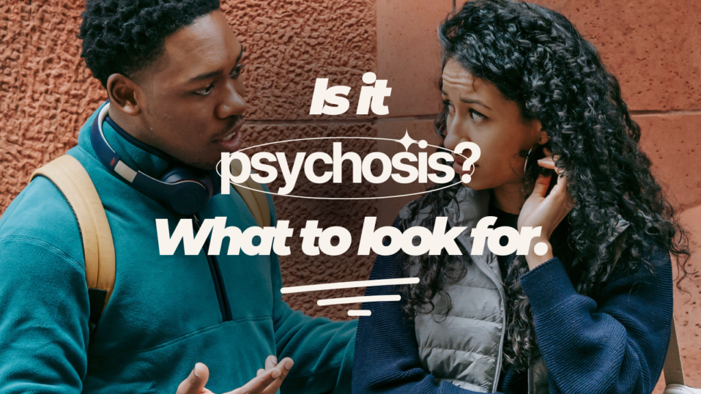 young female and male teens having a conversation about psychosis