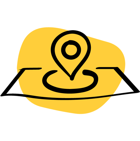 icon of a map with a location marker